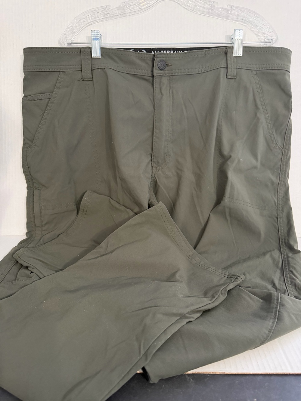 Wrangler All Terrain Gear Men's Olive Green Outdoor Pants
